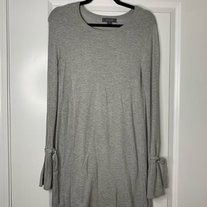 Tie Sleeve Gray Dress